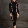 Shade by Le Désir Robe Longue à Col Roulé CarmeNoir